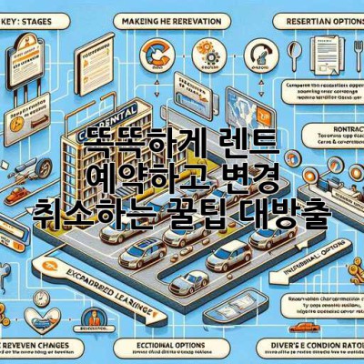 똑똑하게 렌트🚗 예약하고 변경, 취소하는 꿀팁 대방출!
