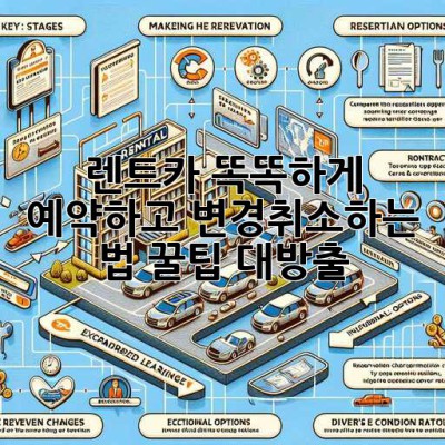 🚗💨 렌트카 똑똑하게 예약하고 변경/취소하는 법 (꿀팁 대방출!)