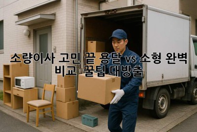 🚚 소량이사 고민 끝! 용달 vs 소형 완벽 비교 & 꿀팁 대방출 🍯