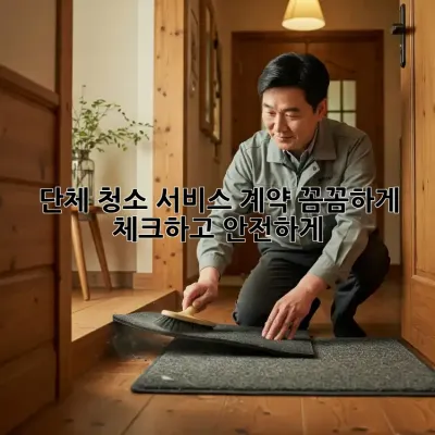 단체 청소 서비스 계약, 꼼꼼하게 체크하고 안전하게!